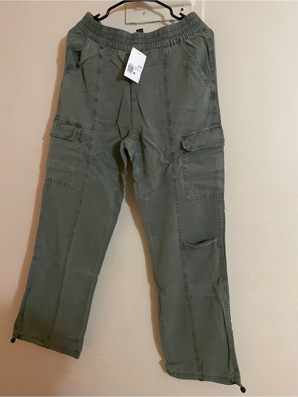 Forever 21 Olive Drawstring Cargo Joggers